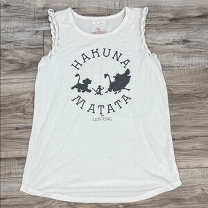Maurices Disney White Hakuna Matata Tank Top